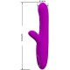 Вибратор PRETTY LOVE - ANGELIQUE MULTIFUNCTION VIBRATOR + CLITORIS STIMULATOR PURPLE