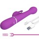 Вибратор PRETTY LOVE - DEJON 3 IN 1 MULTIFUNCTION RABBIT VIBRATOR  PURPLE