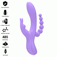 Вибратор INTENSE - MIKO TRIPLE VIBRATOR RABBIT & STIMULATOR & ANAL 7 VIBRATIONS PURPLE