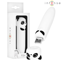 Мини вибратор INTENSE - POH PANDA VIBRATING BULLET USB RECHARGEABLE 10 X 2.2 CM