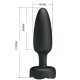 Анален разширител PRETTY LOVE - TARION ANAL PLUG WITH  LED LIGHT BLACK 12.5 CM