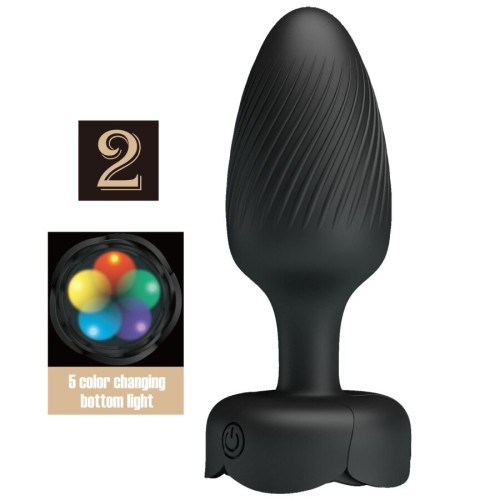 Анален разширител PRETTY LOVE - VARIAN ANAL PLUG WITH  LED LIGHT BLACK 10.8 CM