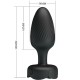 Анален разширител PRETTY LOVE - VARIAN ANAL PLUG WITH  LED LIGHT BLACK 10.8 CM
