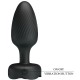 Анален разширител PRETTY LOVE - OSBORN ANAL PLUG WITH  LED LIGHT BLACK 9.8 CM