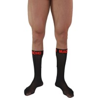 Мъжки чорапи MACHO - THIN SOCKS ONE SIZE BLACK/RED