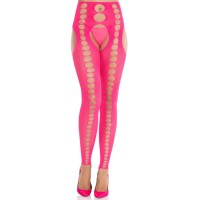 Секси чорапи LEG AVENUE - STRAPLESS AND SEAMLESS OPAQUE STOCKINGS NEON PINK