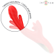 Вибратор INTENSE - JESSICA MULTIFUNCTION VIBRATOR CLITORIS STIMULATION 24.8 CM RED