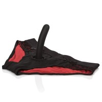 Слип харнес с дилдо CALEXOTICS - SCANDAL SET OF RED PANTIES WITH DILDO SIZE L/XL