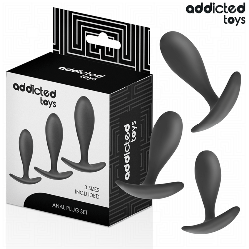 Комплект анални разширители ADDICTED TOYS - SET OF 3 ANAL PLUG SILICONE MODEL 2