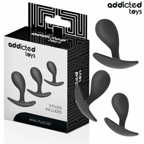 Комплект анални разширители ADDICTED TOYS - SET OF 3 ANAL PLUG SILICONE MODEL 3