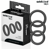 Комплект пенис рингове ADDICTED TOYS - SET OF FLAT SILIC