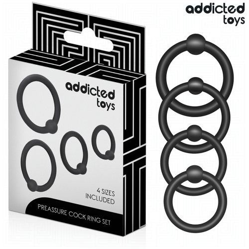 Комплект пенис рингове ADDICTED TOYS - SET OF PRESSURE SILICONE RINGS