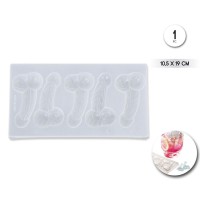 Форма за лед DIABLO PICANTE - PENIS SHAPED ICE MOLD 5 CAVITIES