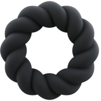 Пенис ринг ROCKS-OFF - TWIST BLACK SILICONE MASTURBATOR 
