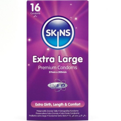 Презервативи SKINS - EXTRA LARGE PREMIUM CONDOMS PACK 16
