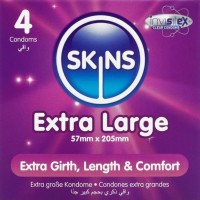 Презервативи SKINS - EXTRA LARGE PREMIUM CONDOMS PACK 4 Презервативи SKINS - EXTRA LARGE PREMIUM CONDOMS PACK 4