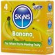 Презервативи SKINS - BANANA PREMIUM CONDOMS PACK 4 | SKINS Презервативи SKINS - BANANA PREMIUM CONDOMS PACK 4