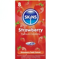 Презервативи SKINS - STRAWBERRY PREMIUM CONDOMS PACK 8 Презервативи SKINS - STRAWBERRY PREMIUM CONDOMS PACK 8