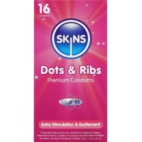 Презервативи SKINS - DOTS & RIBS PREMIUM CONDOMS PACK 16 Презервативи SKINS - DOTS & RIBS PREMIUM CONDOMS PACK 16