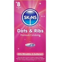 Презервативи SKINS - DOTS & RIBS PREMIUM CONDOMS PACK 8 Презервативи SKINS - DOTS & RIBS PREMIUM CONDOMS PACK 8