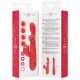 Клиторен стимулатор INTENSE - KATY MULTIFUNCTION CLITORIS STIMULATOR 4 INTERCHANGEABLE HEADS RED