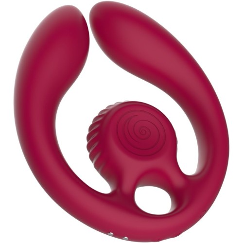 Стимулатор SNAIL VIBE - GIZI DUO COUPLES STIMULATOR REMOTE CONTROL BURGUNDY