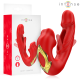 Вибратор INTENSE - NATHY DOUBLE VIBRATOR WITH MULTIFUNCTION STIMULATING MOUTH RED
