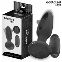 Анален разширител с вибриращ език ADDICTED TOYS - ANAL PLUG WITH VIBRATING TONGUE AND REMOTE CONTROL