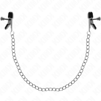 Щипки за зърна KINK - FLAT CHAIN NIPPLE CLAMPS SILVER 34 CM Щипки за зърна KINK - FLAT CHAIN NIPPLE CLAMPS SILVER 34 CM