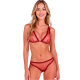 Секси комплект PASSION - BELISSANA BRA + THONG SET BURGUNDY S/M