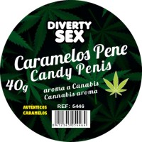 Бонбони DIABLO GOLOSO - 20 PENIS CANDIES CANNABIS AROMA