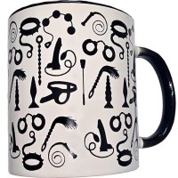 Чаша DIABLO PICANTE - WHITE BONDAGE MUG WITH BLACK HANDL