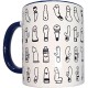 Чаша DIABLO PICANTE - WHITE VIBRATORS MUG WITH BLUE HANDLE 370 ML
