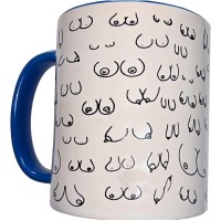 Чаша DIABLO PICANTE - WHITE BOOBS MUG WITH BLUE HANDLE 3 Чаша DIABLO PICANTE - WHITE BOOBS MUG WITH BLUE HANDLE 3