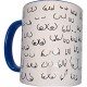 Чаша DIABLO PICANTE - WHITE BOOBS MUG WITH BLUE HANDLE 370 ML