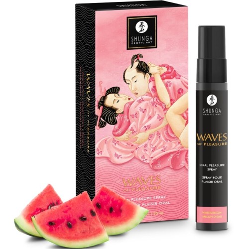 Вкусен ядлив орален спрей SHUNGA - WAVES PLEASURE SPRAY ORAL SEDUCTIVE WATERMELON 20 ML