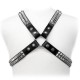 LEATHER BODY PYRAMID STUD HARNESS | цена 155.87 лв.