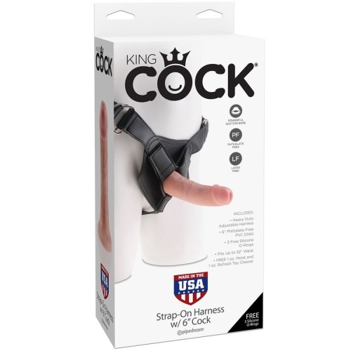 KING COCK HARNESS 6" COCK