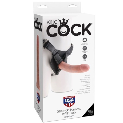KING COCK HARNESS 8" COCK