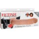 FETISH FANTASY SERIES 11" HOLLOW STRAP-ON VIBRATING WITH BALLS 27.9CM FLESH