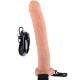 FETISH FANTASY SERIES 11" HOLLOW STRAP-ON VIBRATING WITH BALLS 27.9CM FLESH