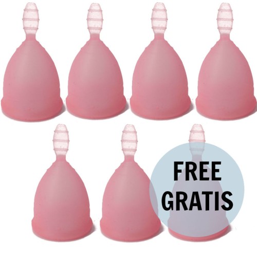 NINA CUP MENSTRUAL CUP SIZE PINK L  6 + 1 FREE