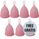 NINA CUP MENSTRUAL CUP SIZE PINK L  6 + 1 FREE