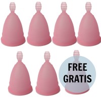 NINA CUP MENSTRUAL CUP SIZE PINK S 6 + 1 FREE