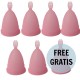 NINA CUP MENSTRUAL CUP SIZE PINK S 6 + 1 FREE