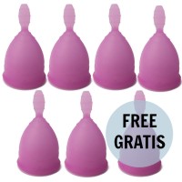 NINA CUP MENSTRUAL CUP SIZE PURPLE L 6 + 1 FREE