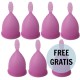 NINA CUP MENSTRUAL CUP SIZE PURPLE L 6 + 1 FREE