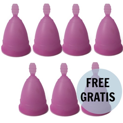 NINA CUP MENSTRUAL CUP SIZE PURPLE S 6 + 1 FREE