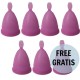 NINA CUP MENSTRUAL CUP SIZE PURPLE S 6 + 1 FREE