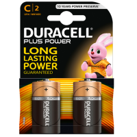 DURACELL PLUS POWER BATTERY C LR14 2 UNITS